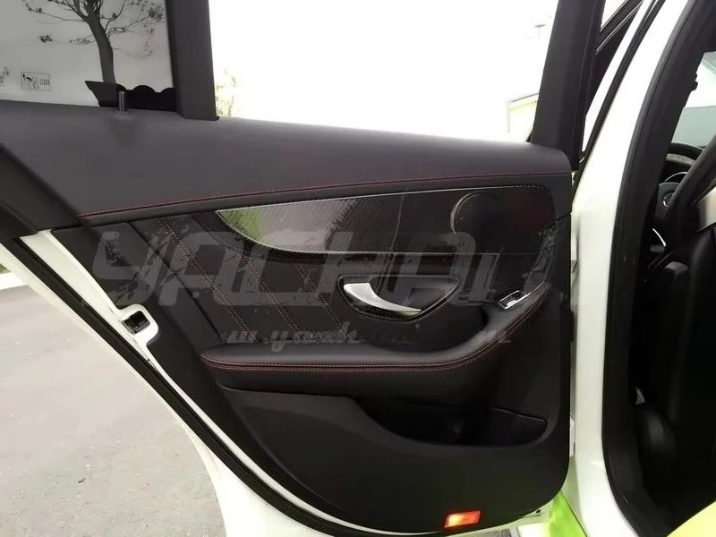 Trade Assurance Dry Carbon Fiber Interior Trim Fit for 2015-2018 MB W205 C63 Interior Accessories Kit 9Pcs